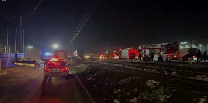 Zccidentul a avut loc pe secția de circulație București Vest – Chiajna. FOTO: Captură Video