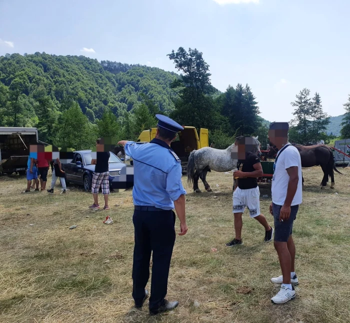 Poliţişti mobilizaţi la Târgul de cai. Foto IPJ Argeş