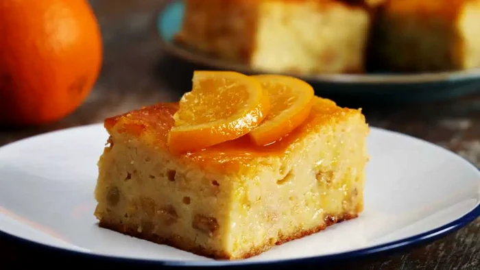 Prăjitură rapidă cu portocale, de post. 