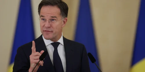 Nicușor Dan și Mark Rutte susțin declarații comune de presă după întâlnirea de la Palatul Cotroceni. FOTO Inquam Photos / George Călin