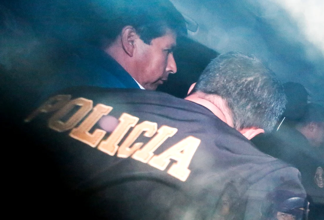 Pedro Castillo, escortat de Poliție FOTO Profimedia 