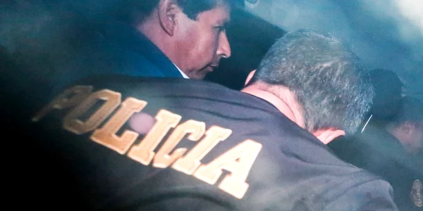 Pedro Castillo, escortat de Poliție FOTO Profimedia 