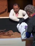 Sarcofagul faraonului Ramses al II-lea, expus la Paris (foto: captură video FRANCE 24)
