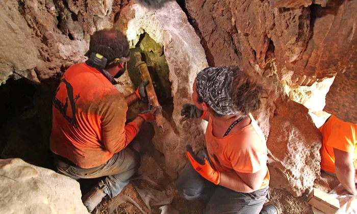 Arme din epoca romană descoperite într-o peșteră din deșertul Iudeii (foto: Emil Aladjem / Israel Antiquities Authority)