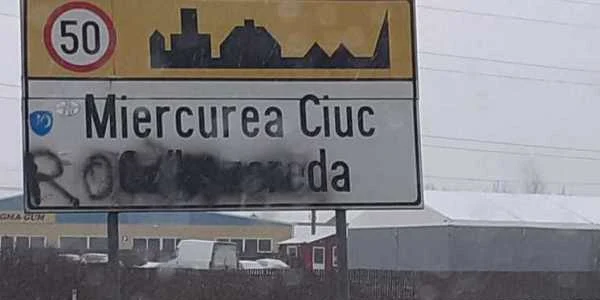 indicatoare limba maghiara vandalizate