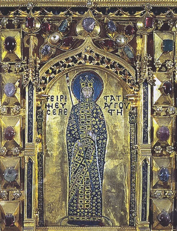 Împărăteasa Irina (797-802). Imagine din Pala d'Oro, celebrul altar din Basilica San Marco