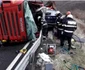 Accident mortal pe Valea Oltului în Sibiu - un TIR s-a răsturnat peste o maşină între Boiţa şi Lazaret Foto Adevărul 