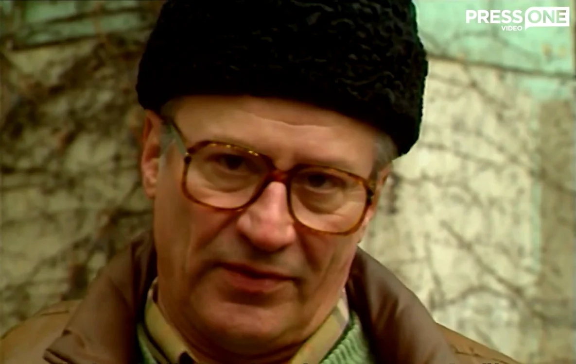 Victor Rebengiuc, în timpul interviului acordat cineastului Ljuba Becejski în decembrie '89 FOTO Pressone