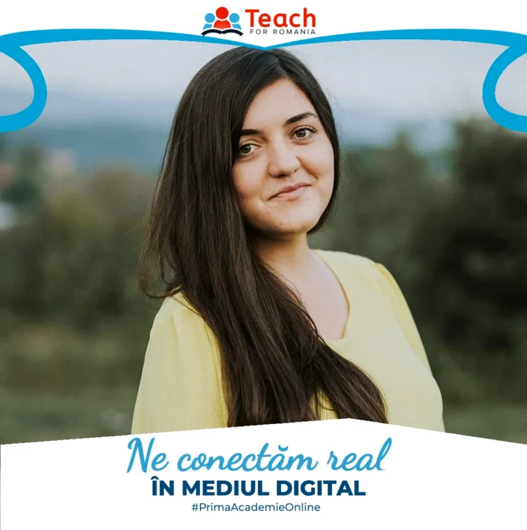 Alexandra Muscalu predă limba engleză la şcoala din satul ilfovean Tânganu FOTO Teach for Romania