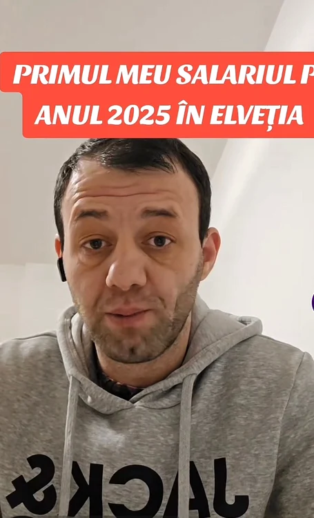 Românul care lucrează în Elveția Foto: captură TikTok
