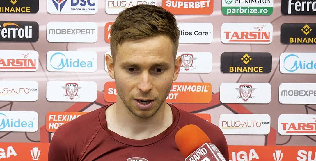Rapidistul Răzvan Onea, personajul negativ al derby-ului Rapid - FCSB. Foto Rapid TV