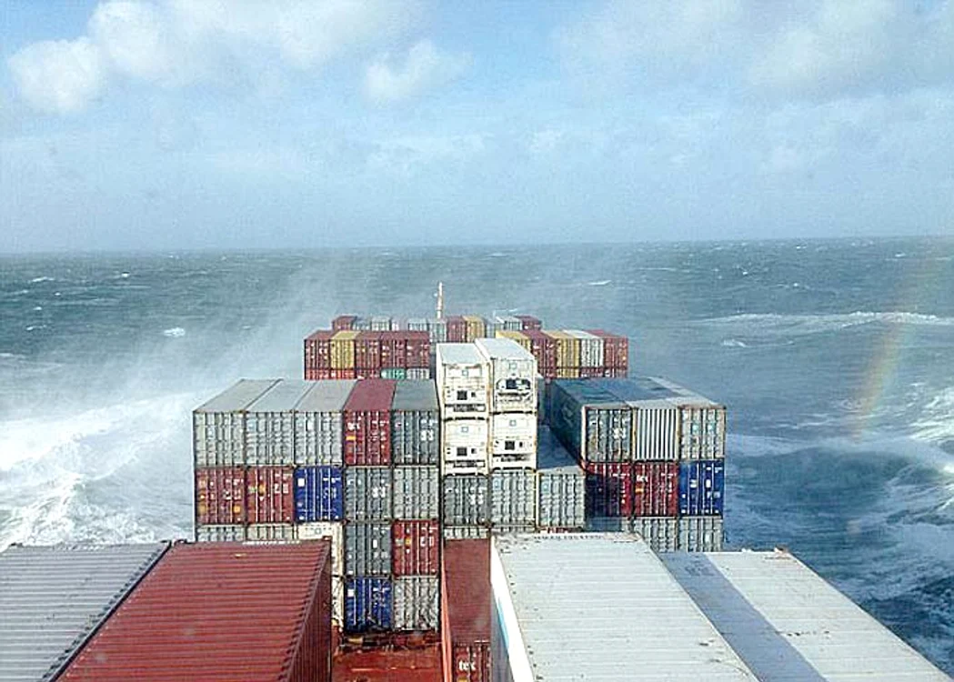 Containerul unde criminalul a aruncat bucăţi din soţia lui