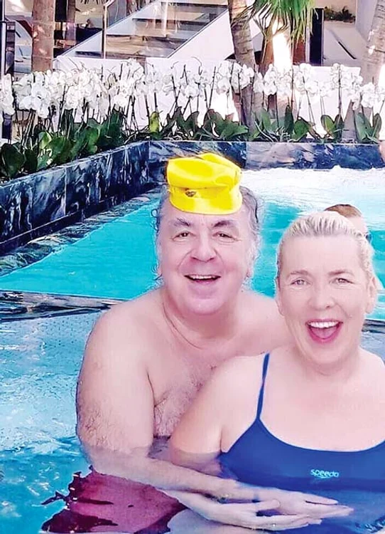 
    Silvia și Florin,  la parcul termal  din Balotești  