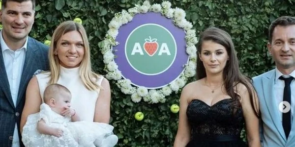 Simona Halep a fost naşă de botez FOTO Instagram