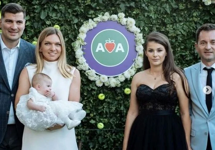 Simona Halep a fost naşă de botez FOTO Instagram