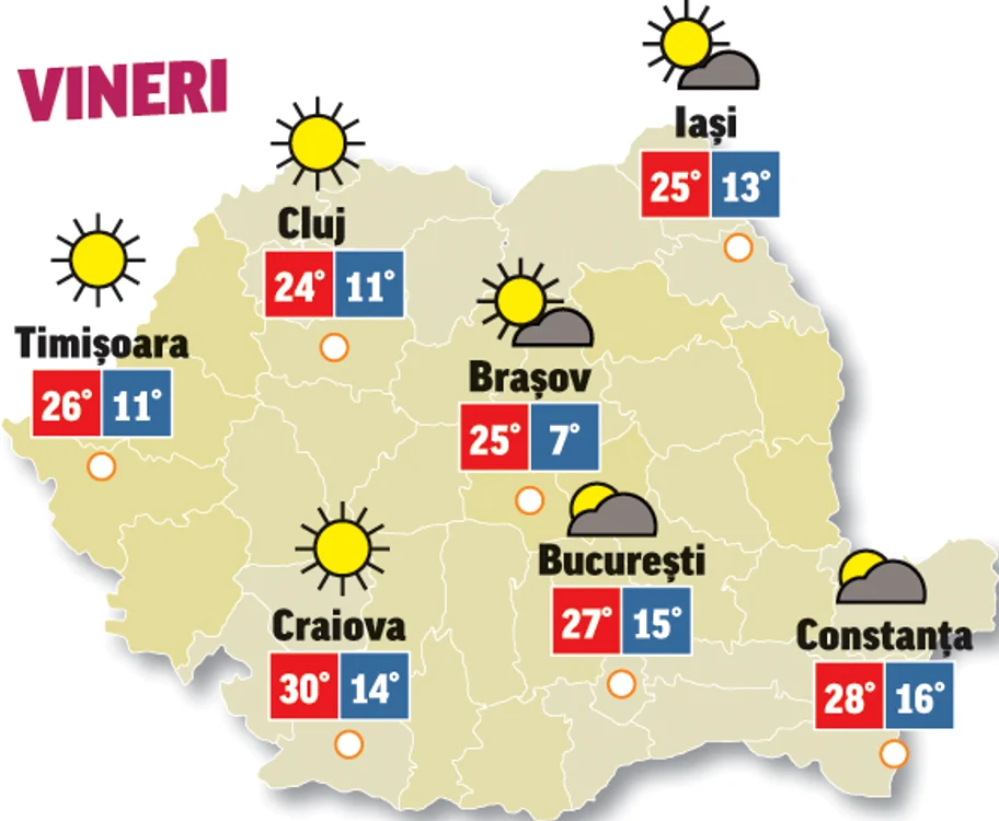 Prognoza meteo 10 iulie anunță că vremea va fi instabilă din punct de vedere termic