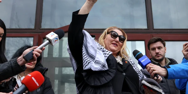 Diana Șoșoacă părăsește sediul Parchetului General FOTO: Inquam Photos / George Călin 6293 jpg