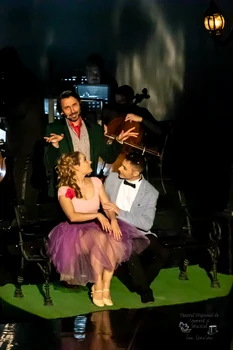 Teatrul Naţional de Operetă şi Musical scena din spectacolul BONJOUR, BONNE NUIT, PARIS