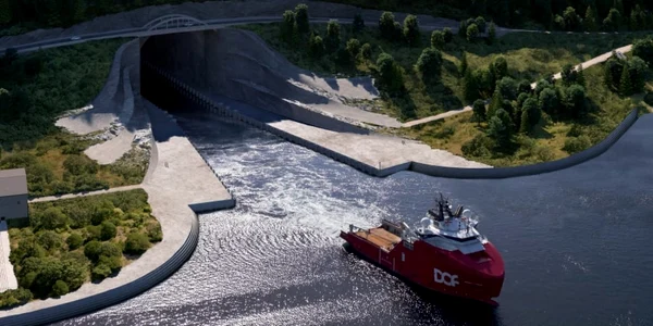 Un tunel pentru vapooare va fi construit în Munţii Stad FOTO Administraţia de Coastă Norvegiană via CNN