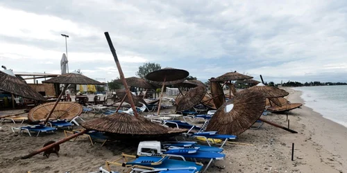 Furtuni puternice în Grecia FOTO AFP  Sakis Mitrolidis