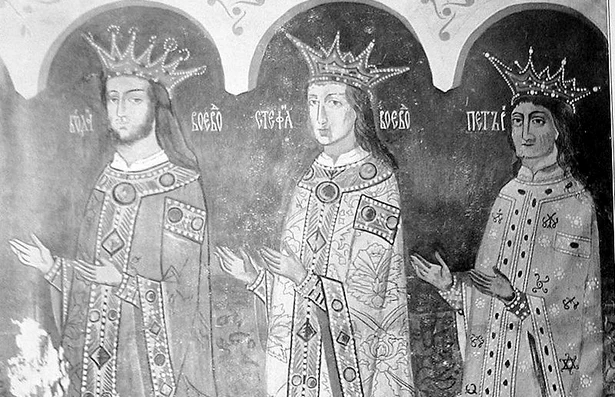 Stefăniță vodă, cel din mijloc, între tatăl și unchiul său FOTO Wikipedia