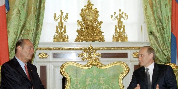 Jacques Chirac primit la Kremlin de Vladimir Putin FOTO EPA-EFE