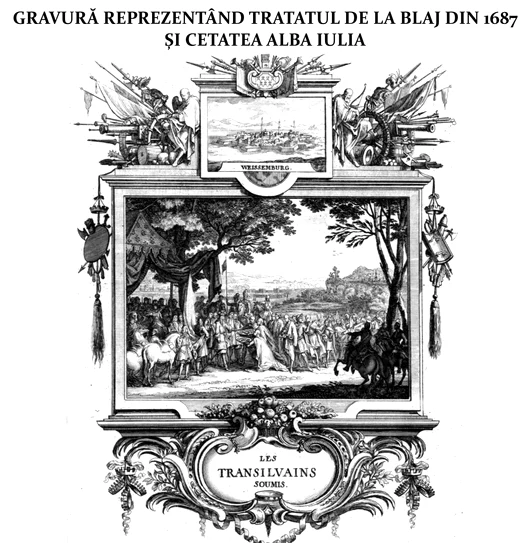 Gravură: Tratatul de la Blaj din 1687 și cetatea Alba Iulia FOTO Muzeul Național al Unirii