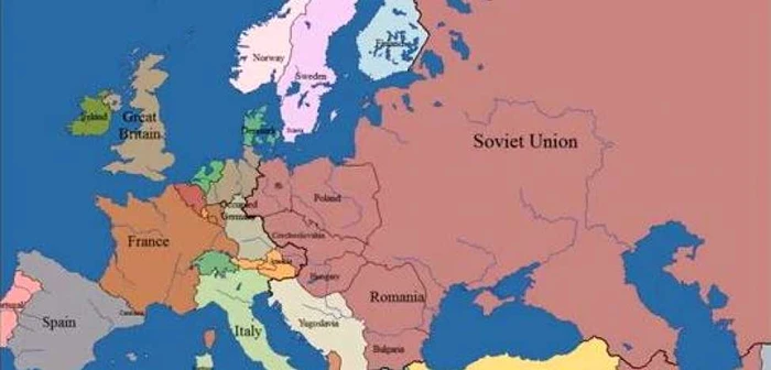 Europa în 1945, captura foto YouTube