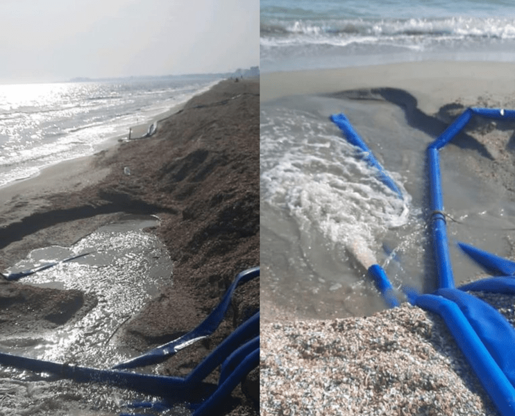 Apă de la șantiere, vărsată în Marea Neagră. Constructor din Mamaia, amendat de Garda de Mediu VIDEO