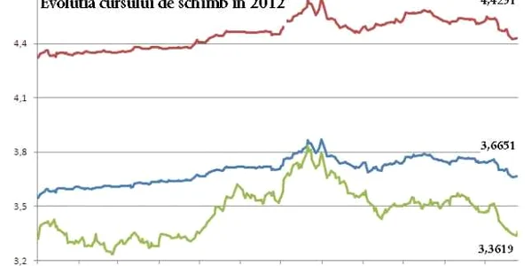 Evolutia cursului de schimb in 2012
