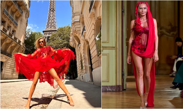 Crina Abrudan la Paris Fashion Week cu colectia lui Denis Predescu   Instagram jpg