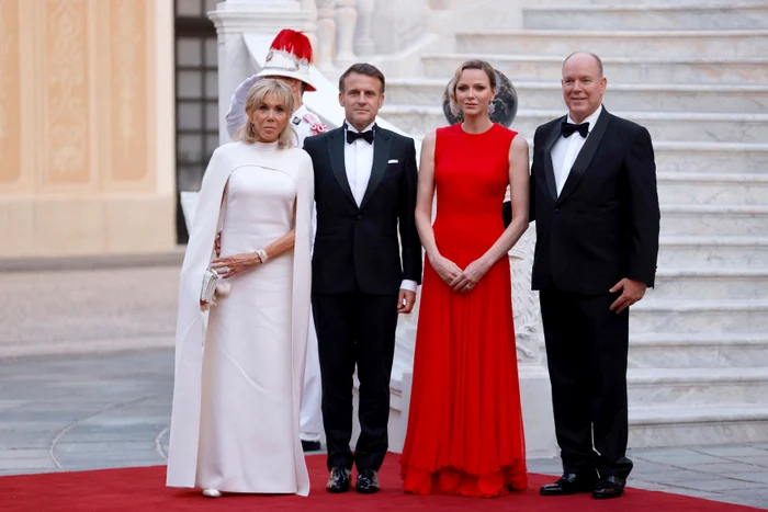 Prințul Albert și Prințesa Charlene de Monaco au organizat un dineu de stat în cinstea soților Macron, Profimedia (8) jpg