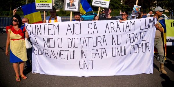 Protest în piața Victoriei față de măsurile de austeritate FOTO Mediafax 