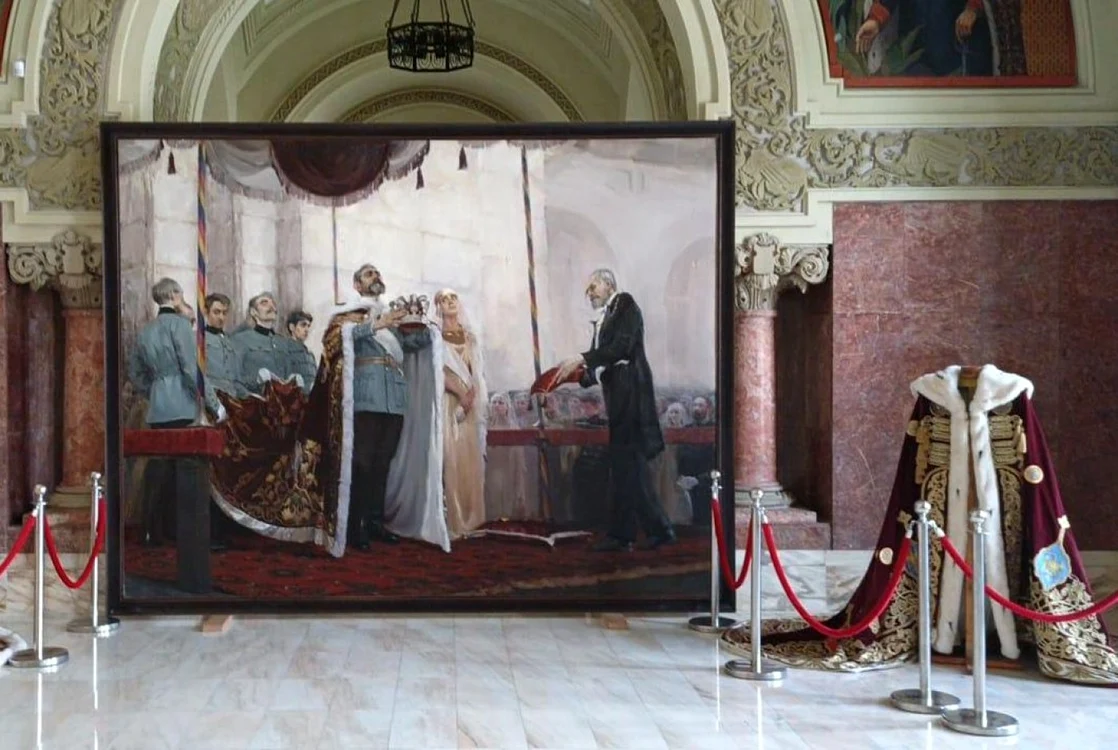 Tabloul uriaş expus la Sala Unirii. Foto: Muzeul Unirii