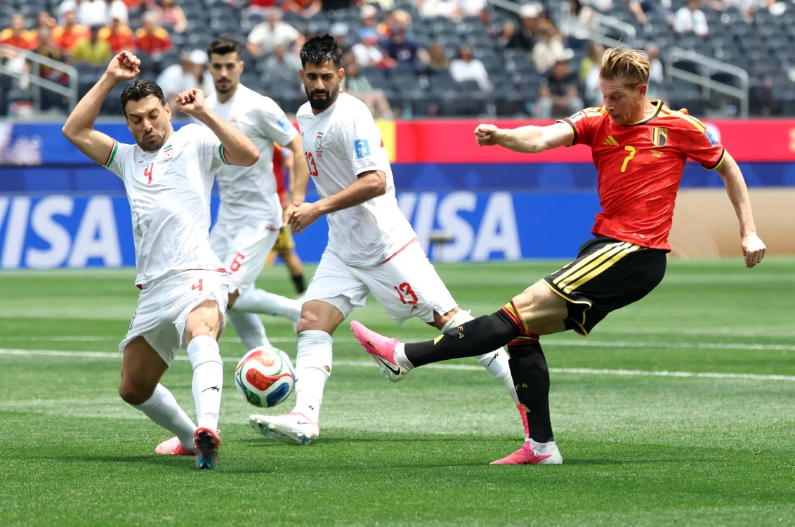 Kevin De Bruyne a avut o evoluție extrem de palidă în meciul cu Iran (Foto: EPAImages)