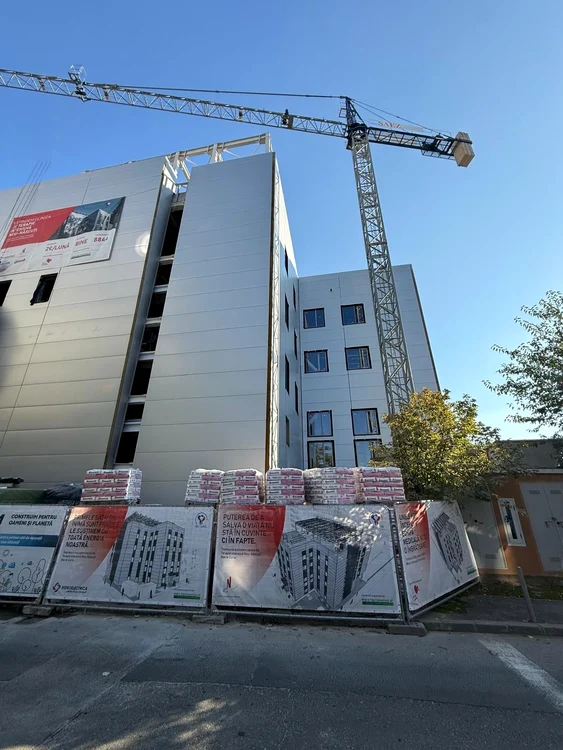 Șantierul secției extinse FOTO Facebook/Terapie intensivă nou născuți Marie Curie