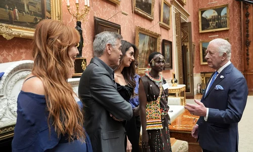 Amal și George Clooney alături de Regele Charles foto profimedia (2) jpg