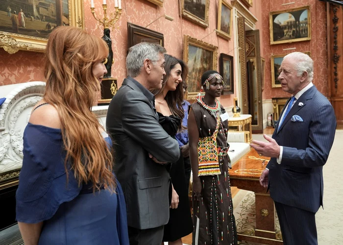 Amal și George Clooney alături de Regele Charles foto profimedia (2) jpg