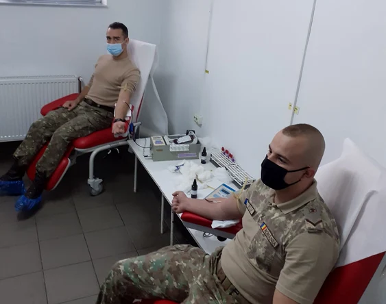 Recoltare sânge în urma exploziilor de la Crevedia. FOTO Centrul de Transfuzii din Dâmbovița