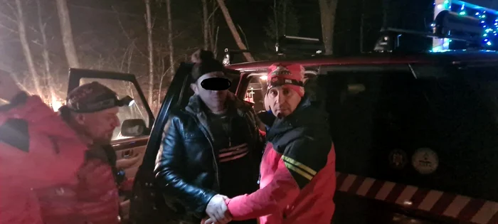 Unul dintre cetățenii salvați FOTO Salvamont Maramureș