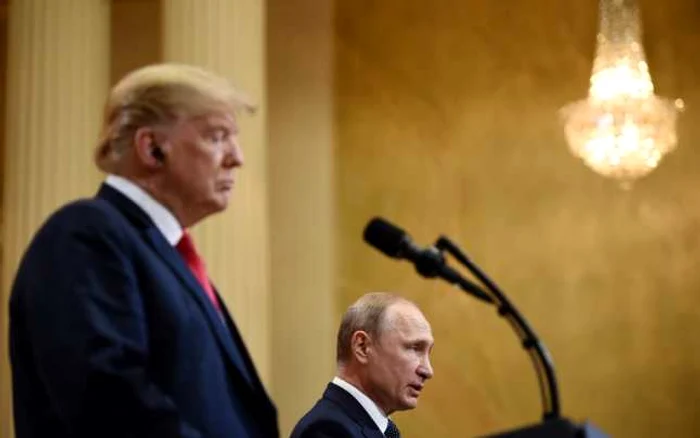 Donald Trumps şi Vladimir Putin - summit in Helsinki. FOTO AFP