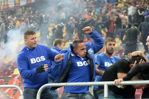 Romania Ungaria - bgs bate suporterii -incidente FOTO Mediafax