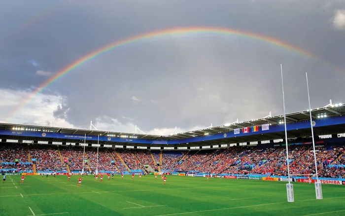 Victoria echipei noastre nu a fost salutată doar de presa din întreaga lume, ci şi de curcubeul care a apărut deasupra stadionului