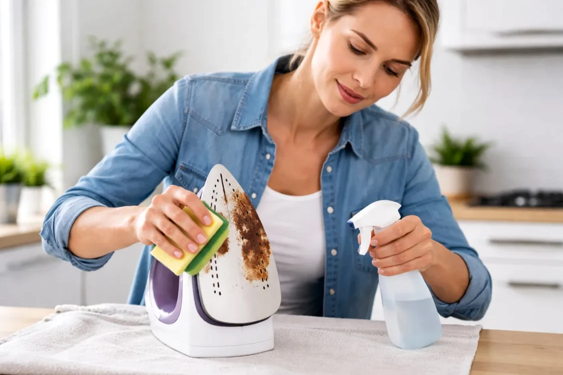 Truc pentru curățarea fierului de călcat.