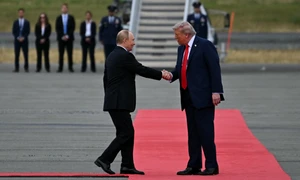 Donald Trump și Vladimir Putin în Alaska FOTO AFP