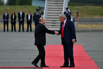 Donald Trump și Vladimir Putin în Alaska FOTO AFP