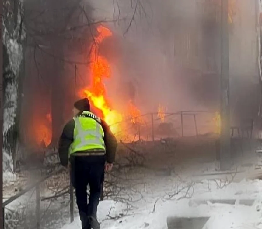 Atac cu rachete la Kiev/ FOTO: Twitter