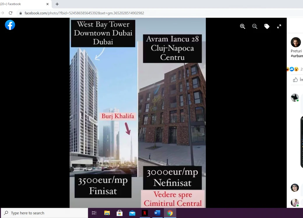 Fotografie devenită virală pe grupul de Facebook „Clujul civic”. FOTO: