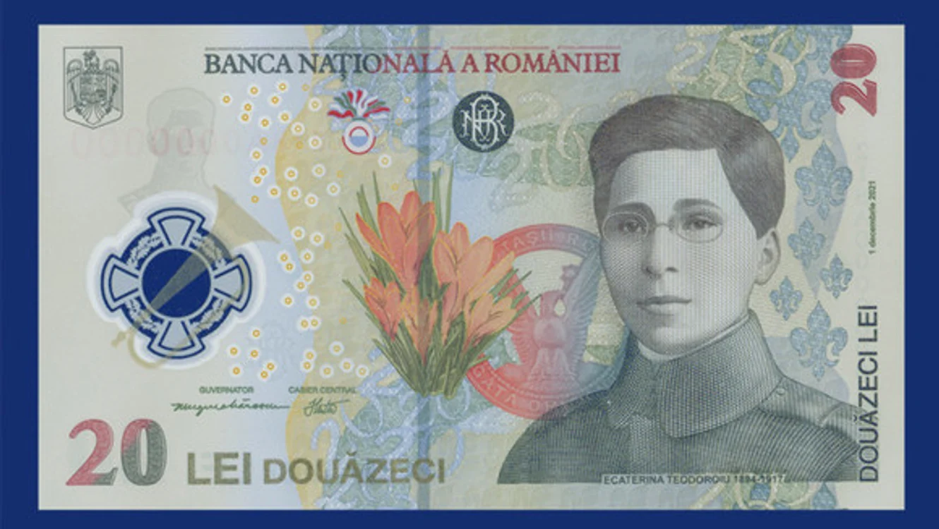 BNR a prezentat în premieră noua bancnotă de 20 de lei, care va fi pusă în circulaţie pe 1 decembrie