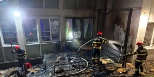 incendiu colegiu Suceava, captura video